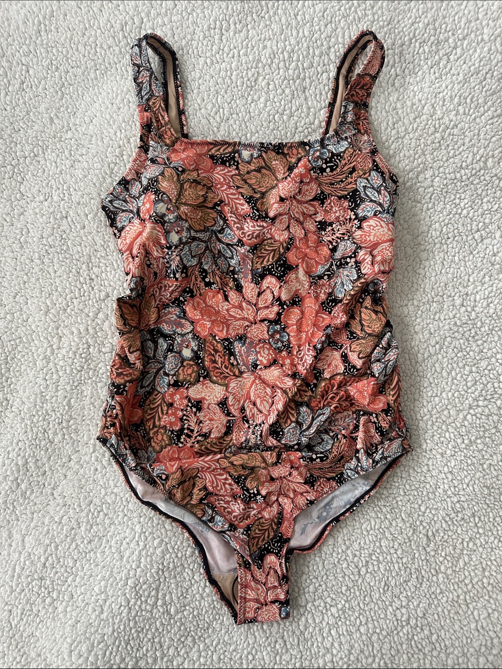 A Pea in the Pod Square Neck One Piece Maternity Swimsuit Floral Size M NWT - Picture 1 of 8